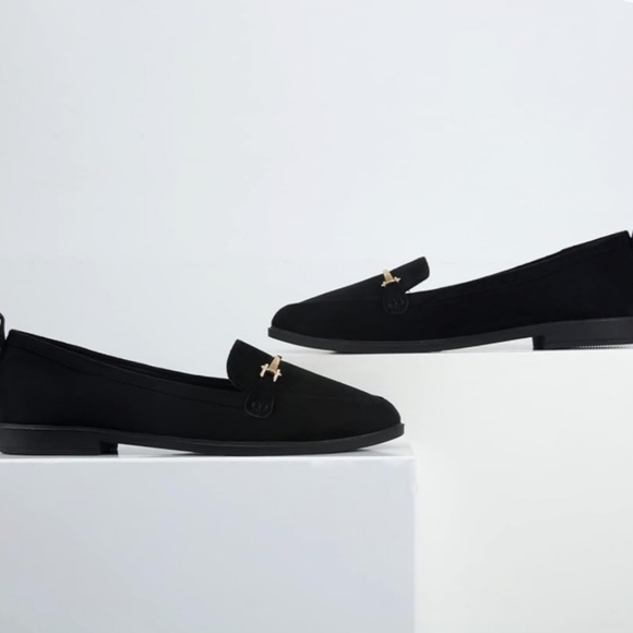 Samilor Quilted Chain Black Slip on Loafers in Black SZ 8 - Picture 2 of 14